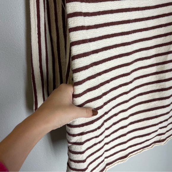 Intimately Free People Come On Over Tunic Dress Cotton White Red Striped Size S - Picture 6 of 13